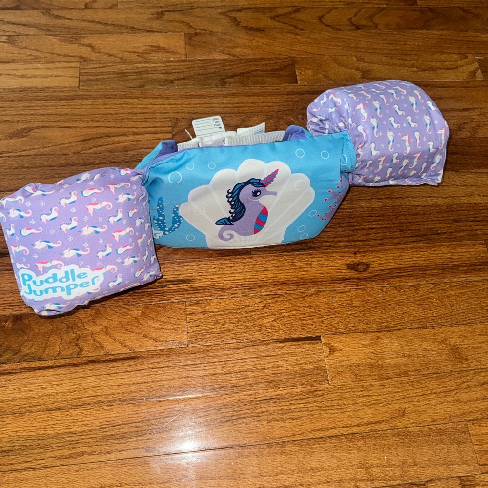 Kids Unicorn Swim Puddle Jumper - Purple & Blue 30-50 lbs